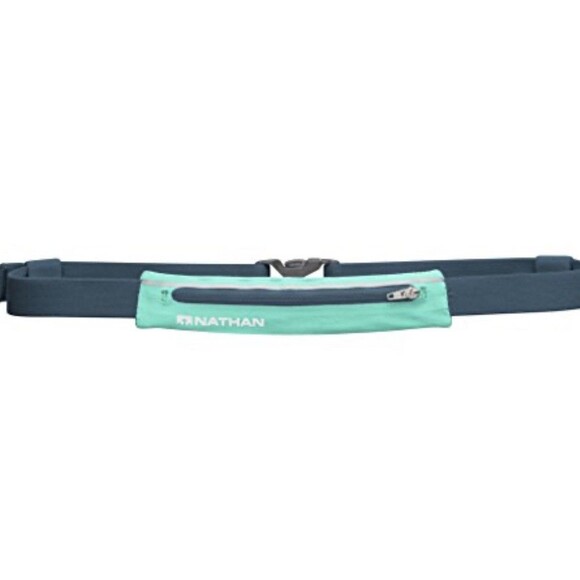 Nathan Unisex Mirage Waist Pack Running Belt Teal Aqua Blue OSFM Stretch Comfort - Picture 1 of 7